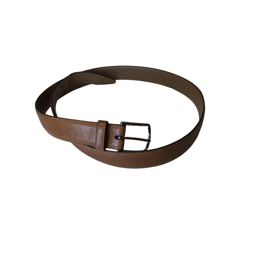 Allen Edmonds Men's Handcrafted Leather Snake Skin Belt Brown Size 44